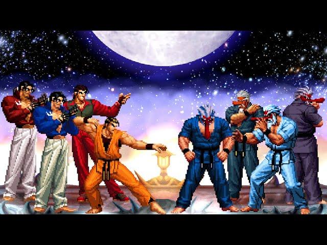 [KOF Mugen] Robert Garcia vs Mr. Karate [ 4vs4 ]