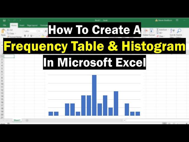 How To Create A Frequency Table & Histogram In Excel