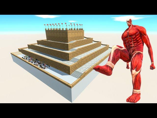 Escape From Colossal Titan - Last Survivor - Uphill Course | Animal Revolt Battle Simulator