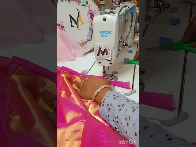 Sewing Tricks Beautiful Princess Blouse Bottom hem stitching tips  for beginners #a2z