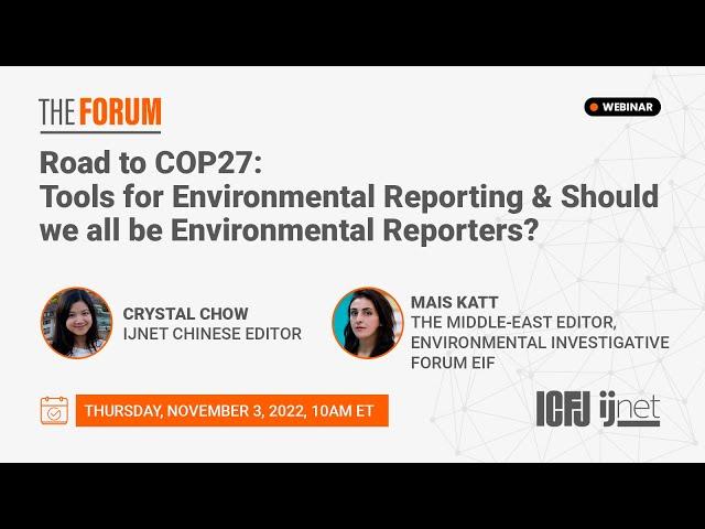 Webinar 148: Tools for Environmental Reporting & Should we all be Environmental Reporters?