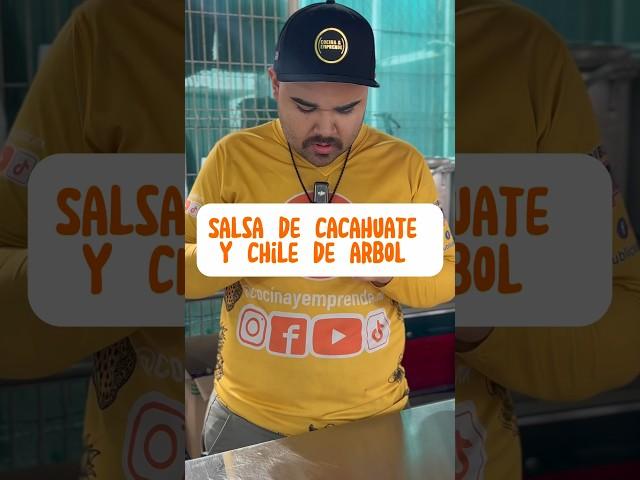 Salsa de cacahuate y chile de árbol ️ #salsadecacahuate #cacahuate #esquites #esquitecontuetano