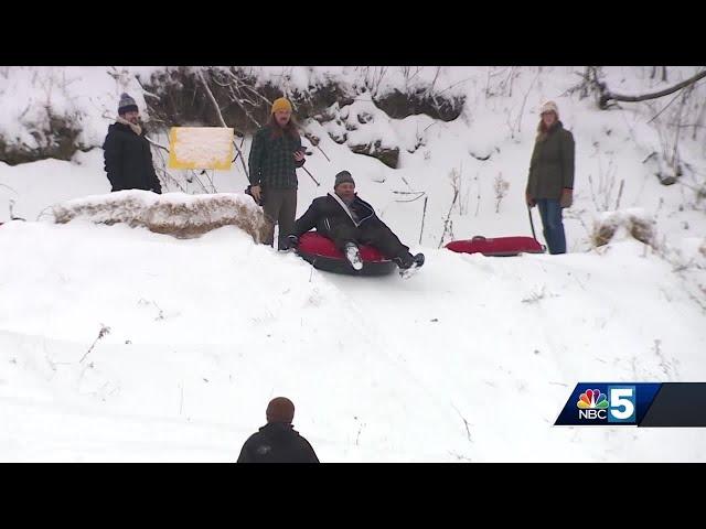 Families in VT kicked off their Christmas Eve with snow tubing