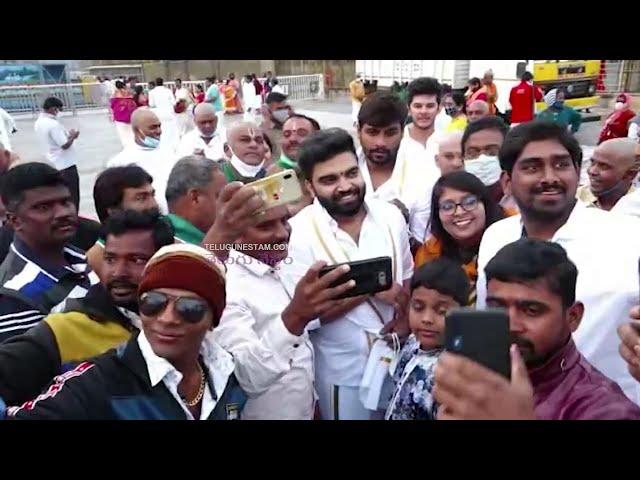 Telugu Actor Pradeep Machiraju at Tirumala Temple