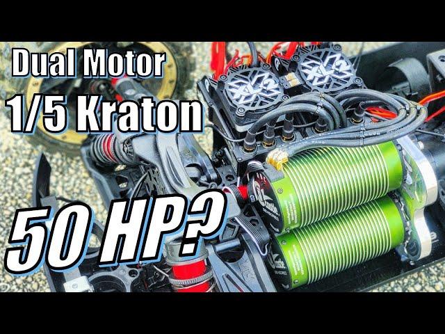 50+ HP DUAL MOTOR 1/5 KRATON 8S TEST! Colossus x2!