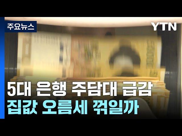 5대 은행 주담대 절반 '뚝'...집값 오름세 꺾일까 / YTN