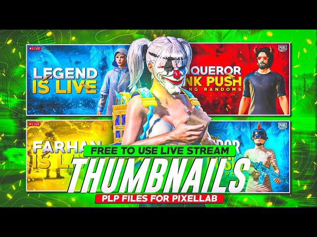 Top 4 Pubg/Bgmi Live Stream Thumbnails Plp Files | Pubg/Bgmi Thumbnails Presets Pack | Farhan Black