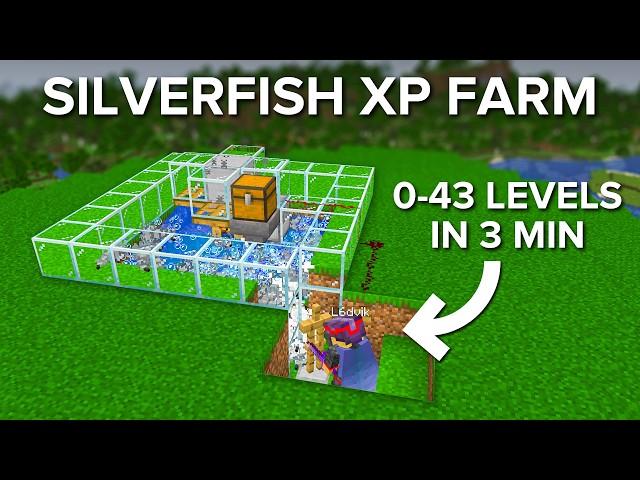 Minecraft XP Farm With Silverfish - 43 Levels in 3 Minutes - 1.21+