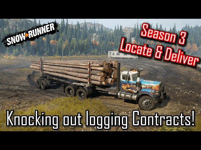 SnowRunner - Season 3: Locate & Deliver - Knocking out Logging Contracts!