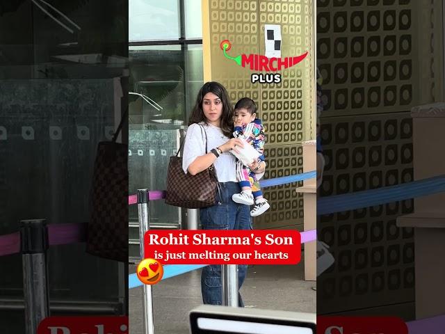 Rohit Sharma’s son Ahaan melted hearts️ #rohitsharma #ahaan #mirchiplus #cricketlover
