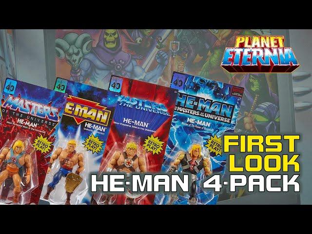 First Look MotU Origins He-Man 40th Anniversary 4-Pack | PlanetEternia