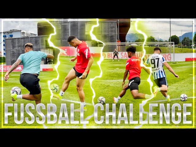 FUSSBALL CHALLENGE VS 2 CL SPIELER VON RB SALZBURG ADEYEMI & OKAFOR