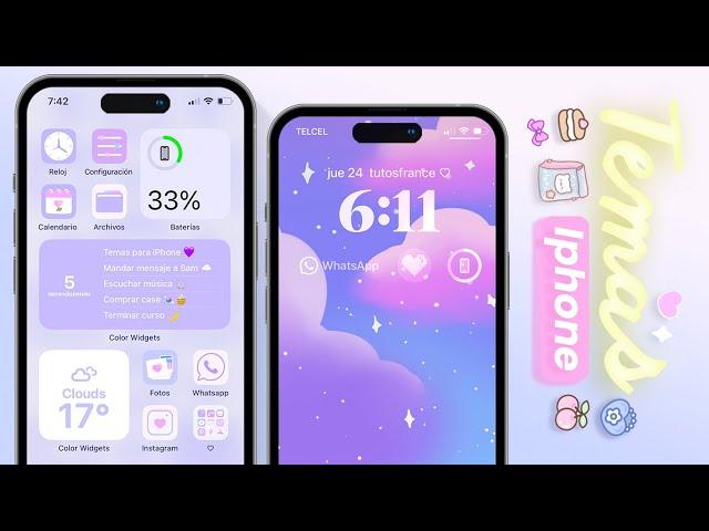 Personaliza tu iPhone súper bonito y cute l Temas y widgets 