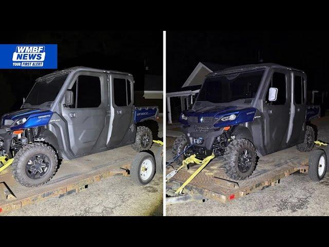 Darlington County deputies searching for stolen UTV