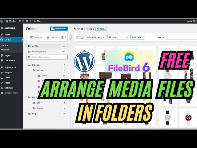 How To Organize WordPress Media Library Into Folders With FileBird Free 2024 File Bird