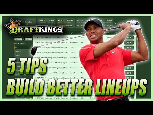 TIPS TO MAKE BETTER DFS GOLF LINEUPS | HOW TO WIN ON DRAFTKINGS