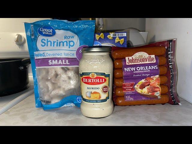 HOW TO MAKE CAJUN SHRIMP ALFREDO! QUICK & EASY USING STORE BOUGHT SAUCE! (LAZY ALFREDO)!