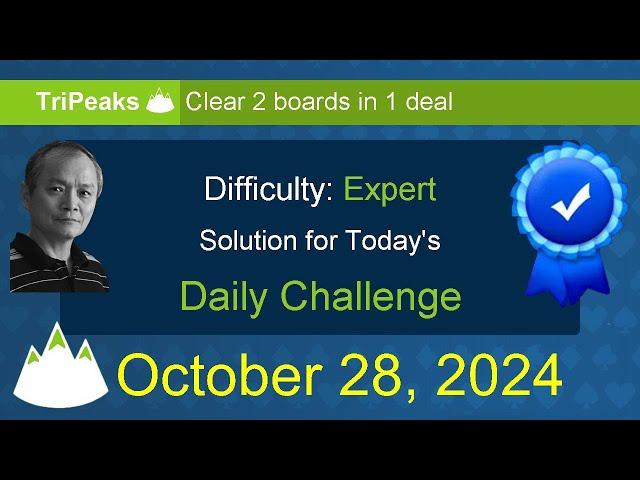 Microsoft Solitaire Collection: TriPeaks - Expert - October 28, 2024