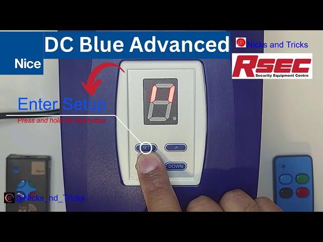 DC Blue Advanced Garage Door motor setup