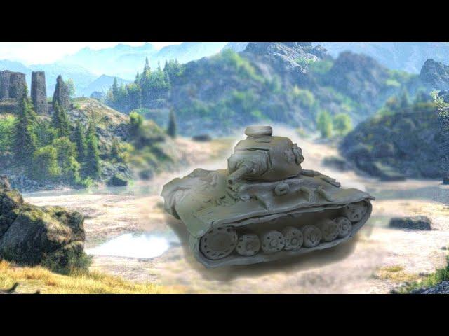 Танк Panzer III из пластилина. GoldenPotate