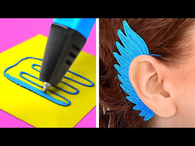 COOL 3D PEN CRAFTS || Awesome DIY Ideas And Clothing Hacks by 123 Go! GENIUS