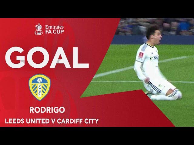 GOAL | Rodrigo | Leeds United v Cardiff City | Third Round Replay | Emirates FA Cup 2022-23