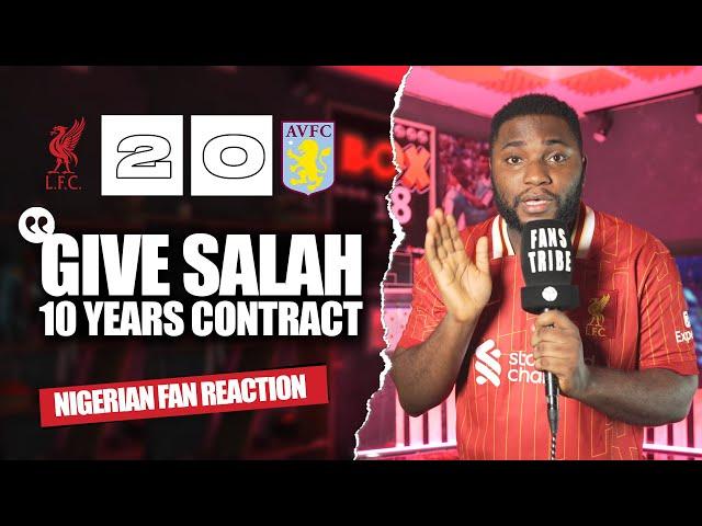 LIVERPOOL 2-0 ASTON VILLA   ( Karibi - NIGERIAN FANS REACTION) - Premier League 24-245 HIGHLIGHTS