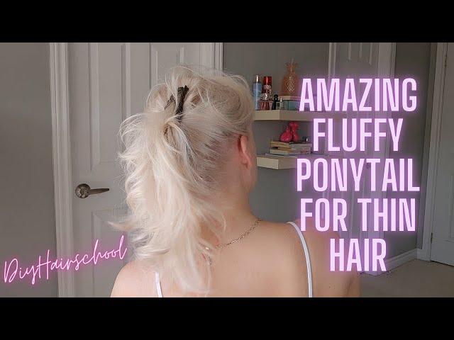 80's Banana Clip Tutorial - How to Make a Big Fluffy Ponytail With Thin Hair