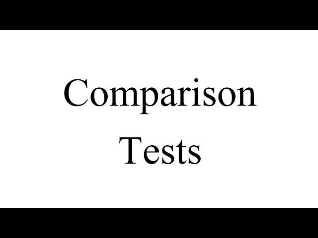 The Comparison Tests (Notes #16 - Section 11.4)