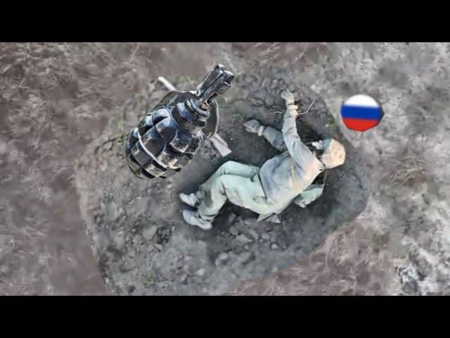 Ukrainian Drone Silently Drop Grenades onto Russian Troops In Latest Clashes On Battlefield
