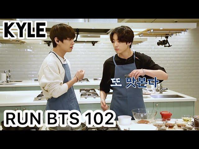 [Озвучка by Kyle] RUN BTS - 102 Эпизод "Король аватара готовки Ч. 1 - Чонгук, Ви и Джин" 28.04.2020г