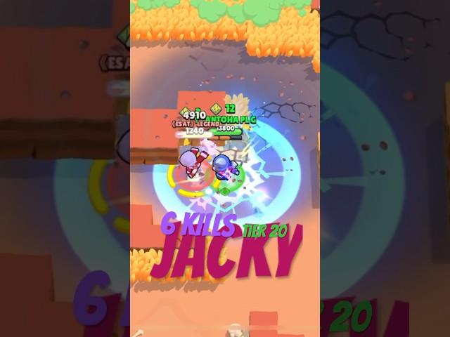 BRAWL STARS, JACKY, 6 KILLS, TIER 20, SOLO SHOWDOWN, SHORT VIDEO,