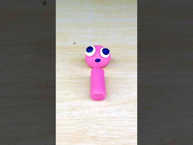 I Made Pink and green rainbow friends clay animation #rainbowfriends #clayanimation#stopmotion