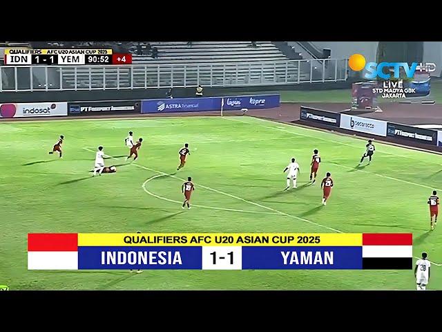 [ 1 - 1 ] Full Highlight | Indonesia U20 vs Yaman U20 Kualifikasi Piala Asia U20 2025