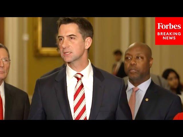 JUST IN: Tom Cotton Delivers Remarks After Winning Role As Republican Conference Chair