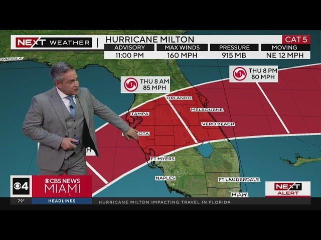 Tracking Hurricane Milton: Tuesday 10/8/24 11PM