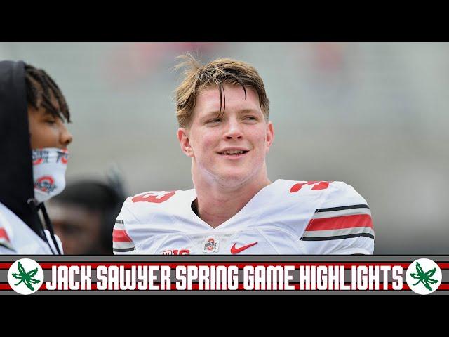 Jack Sawyer Ohio State 2021 Spring Game Highlights!