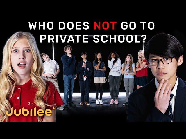 5 Private School Students vs 2 Secret Public Schoolers | Odd One Out