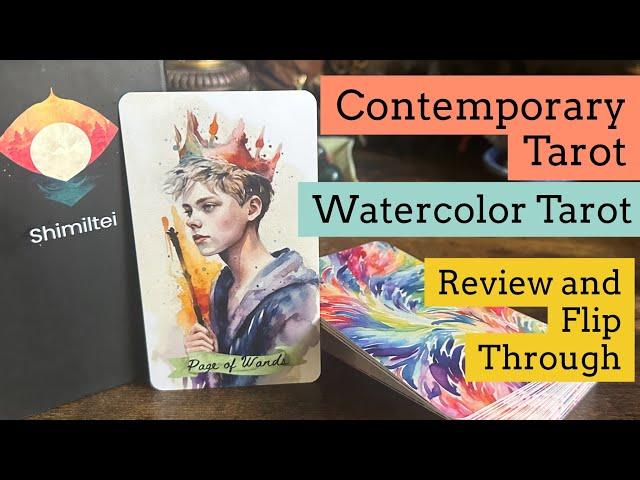 Contemporary Tarot, Watercolor Tarot Review and Flip Through