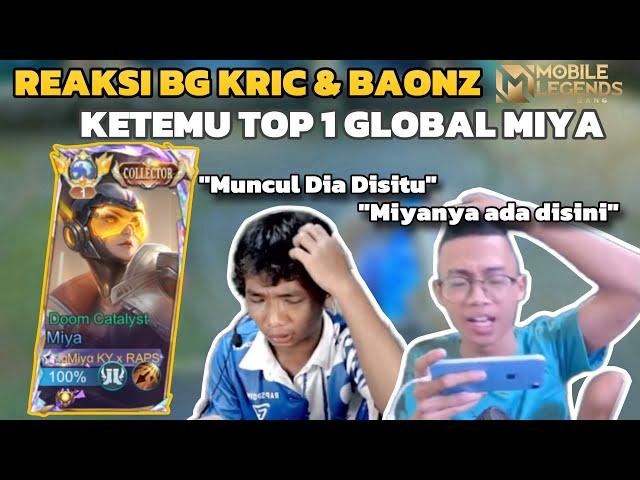 REAKSI KOCAK BANG JANGKRIC & BAONZ KETEMU TOP 1 GLOBAL MIYA‼️- MOBILE LEGENDS