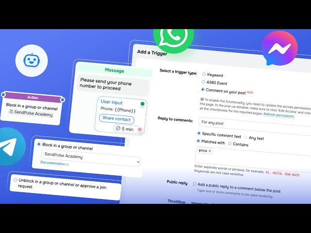 Lesson 29. How to manage chatbot flow triggers. SendPulse Video Training