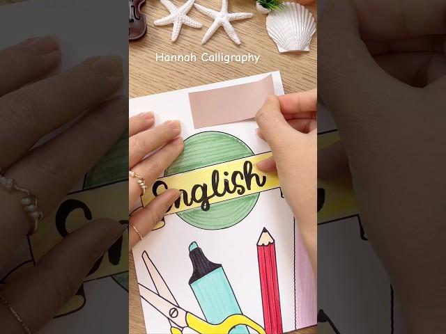 Assignment Front Page Design: English  #shorts #hannahcalligraphy #frontpage