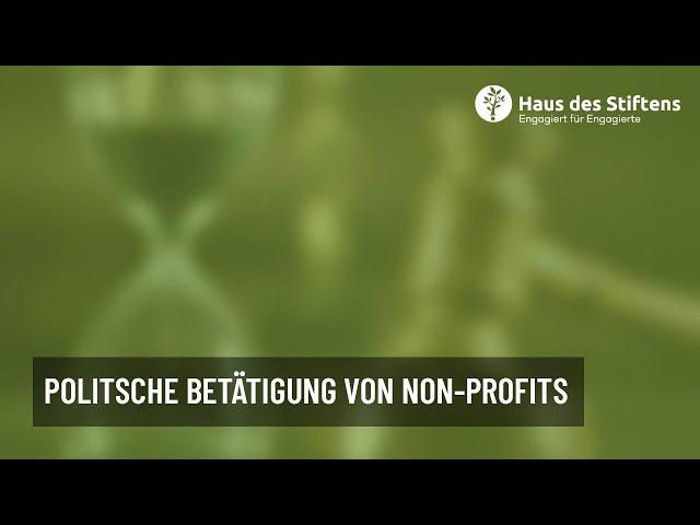 Politische Betätigung von Non Profits | Haus des Stiftens