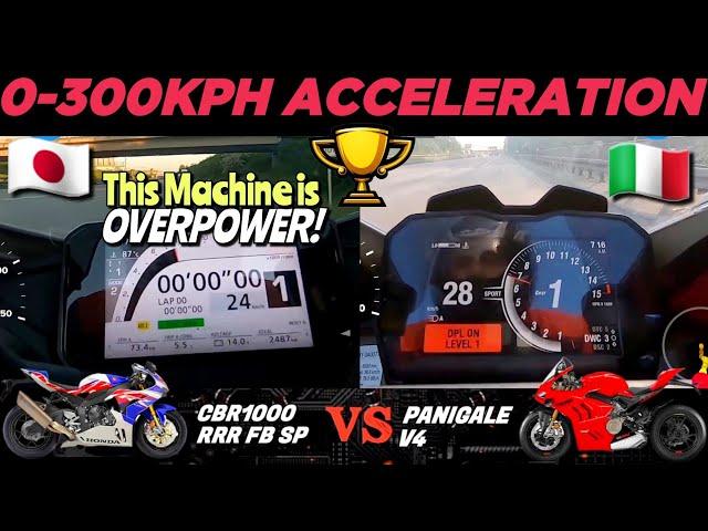 CBR1000RR R Fireblade SP (Anniv Edition) ️ Ducati Panigale V4 | 0-300kph Acceleration  #honda