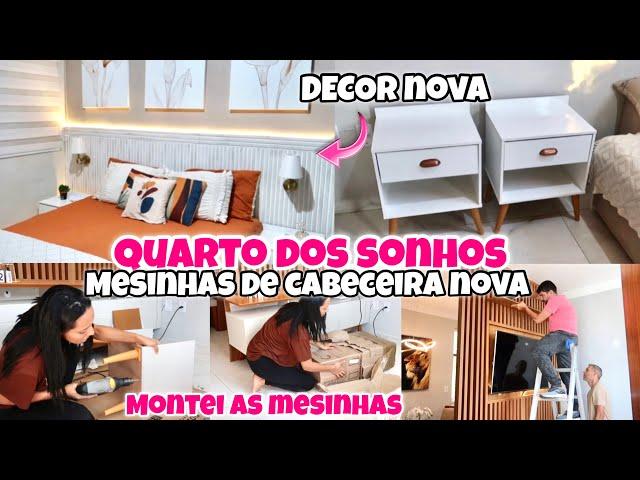 MONTEI AS MESINHAS DE CABECEIRA NOVA  | COLOQUEI LED | QUARTO DOS SONHOS | DECOR NO APÊ 