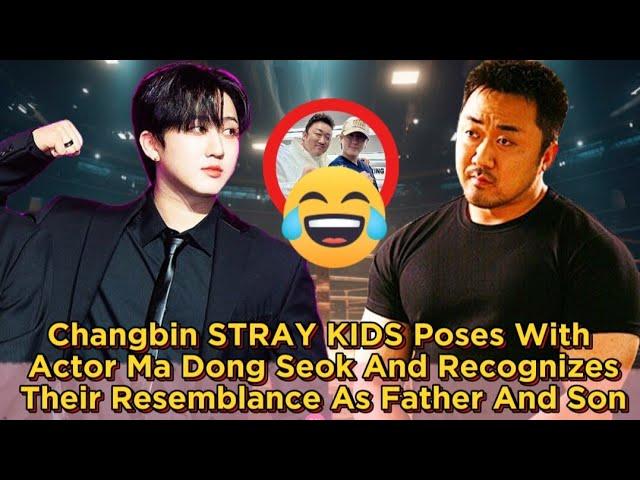 Changbin STRAY KIDS Poses With Actor Ma Dong Seok And Recognizes Their Resemblance As Father And Son