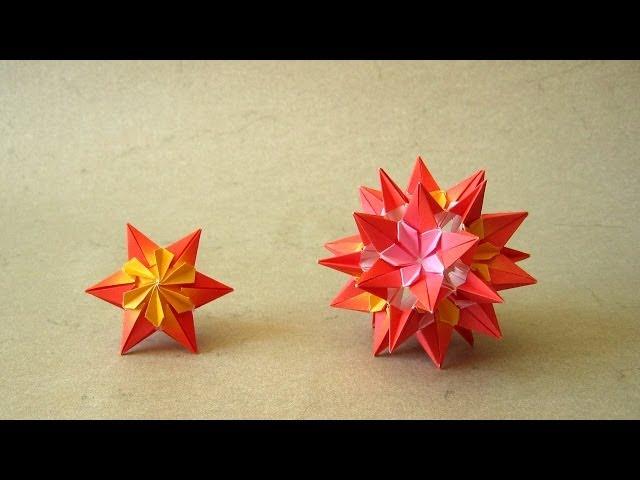 Origami Instructions: Sparaxis Star and Kusudama (Ekaterina Lukasheva)