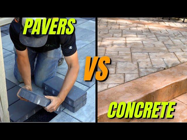 Stamped Concrete VS Pavers | Pros and Cons