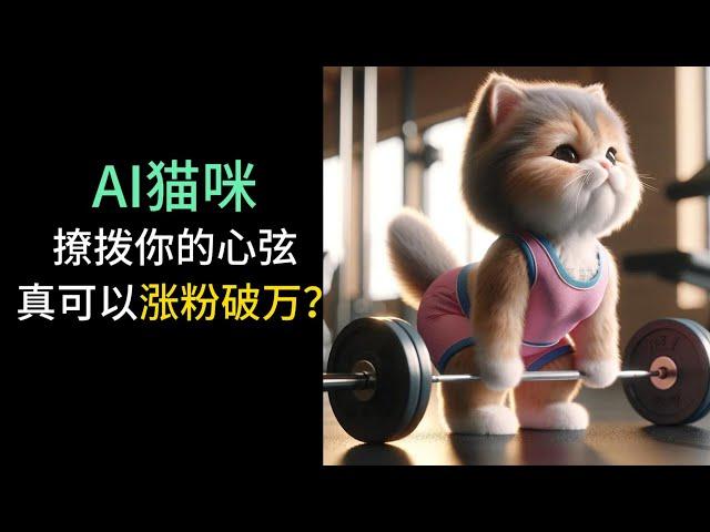 【新玩法】AI猫咪教学，捕获人心的萌宠，月涨粉过万？| AI淘金玩法第2集