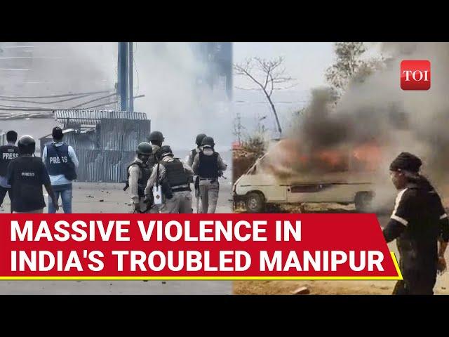 Manipur On Fire: Heavy Clashes Spark Mayhem; 40+ Civilians, Security Men Injured, One Dead